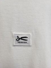 Denham White Applique Logo Short Sleeve Cotton T-Shirt Mens Size Large BNWT.PWB