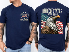 250 Anniversary USA Tee America 250th Unisex Front and Back T-Shirt
