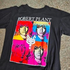 Vtg Robert Plant Manic Nirvana Tour Rock Band T Shirt Black Med Led Zeppelin