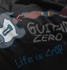Life is Crap Funny Guitar Player Music Band Womens or Mens Crewneck T Shirt Tee
