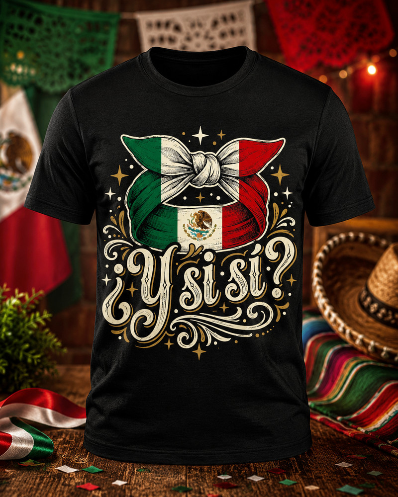 ¿Y Si Sí? Mexican Shirt Flag Football Fan Graphic Tee
