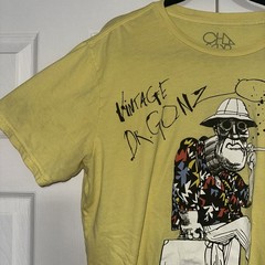 Vtg Style Dr. Gonzo Ralph Steadman Fear & Loathing In Las Vegas Shirt Yellow XL