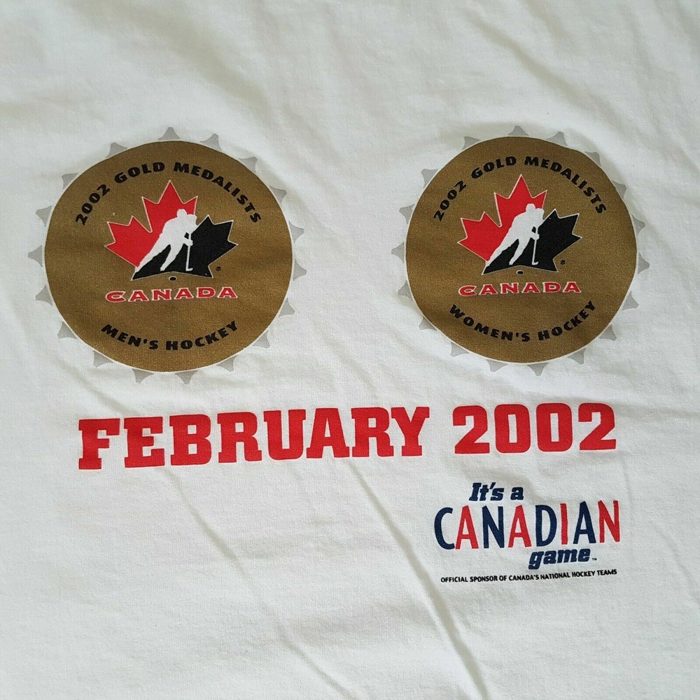 Canadian Hockey Gold Medalists 2002 T-Shirt Canada Men’s Size XL
