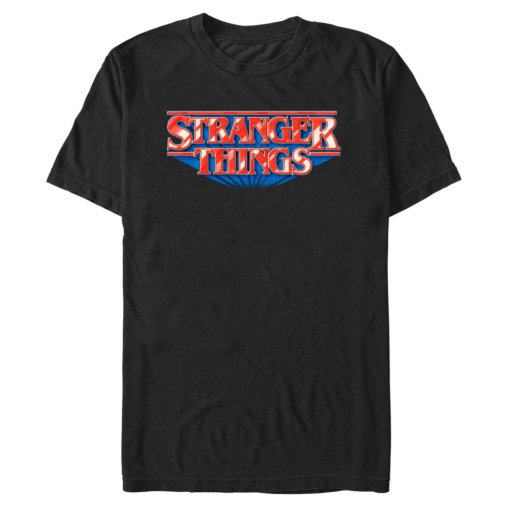 Men’s Stranger Things Glossy Style Classic Shadow Logo T-Shirt