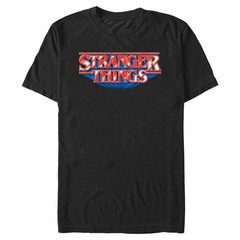 Men’s Stranger Things Glossy Style Classic Shadow Logo T-Shirt