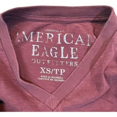 American Eagle Outfitters Men’s Size XS/P Red V-Neck Plain Shirt 100% Cotton