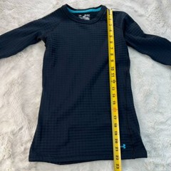 Under Armour 4.0 Baselayer Shirt Mens XS Black Honey Comb LS Cold Gear Fitted