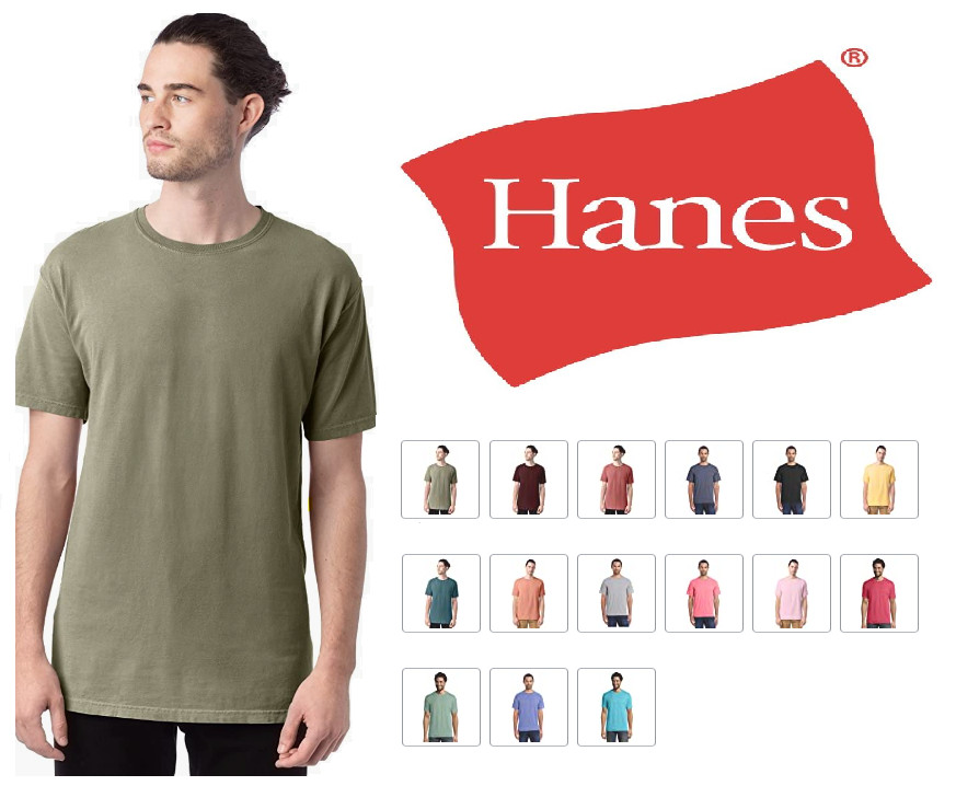 CW100 Hanes ComfortWash Garment Dyed Short Sleeve Tee