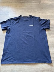 Patagonia Responsibili-Tee Men’s T-Shirt XXL Blue Solid Logo Crew Neck Short
