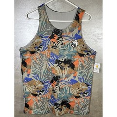 Pro Player Mens Reversible Athletic Tank Top Jersey Floral Gray Size L NWT