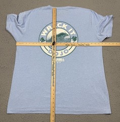 Barbell Shirt Mens 2XL Blue Wreck It Dojo Wave Graphic Gym Tee Tagless