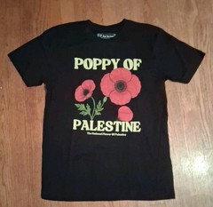 Wear The Peace Poppy Of Palestine Tee Shirt Size M
