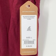 NEW! Florence Marine X Men’s Large Marine Exploration Maroon T-Shirt M14-1