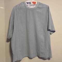 Dry Social Club Shirt Drop Sleeves Boxy Fit Bleu Shirt