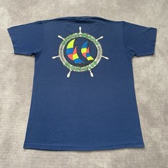 Vintage 80s Myrtle Beach Yacht Club Shirt Size M Single Stitch Sail Boat Ocean