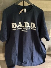 D.A.D D.Dads Against Daughters Dating Funny T- Shirt XLG Navy Blue Las Vegas