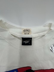 Vintage Elvis Shirt Mens Large White Diamond Dust Rock Tee 90s Single Stitch