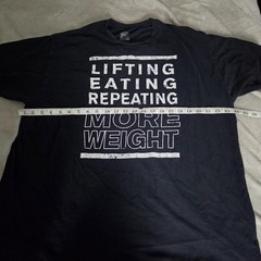 More Weight Shirt Mens 2XL Black Lifting Eating Repeating Graphic Tee Top Gym