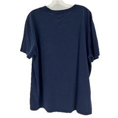 Nautica Mens XL Navy Blue Cotton Short Sleeve Pocket T-Shirt Embroidered Logo