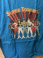 Power Rangers Super Tommys Unisex XL T-Shirt – Light Blue, Never Worn
