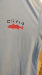 Orvis Texas Fishing Shirt Large Fish Lone Star Texan Long Sleeve Blue BG12