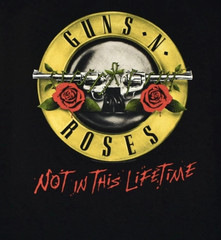 Guns N’ Roses Mens GNR Not In This Lifetime 2016 Tour Black Shirt New Medium