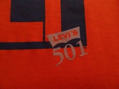 Levi’s 501 Delta L Unbutton Your Fly 1990 90s Single Stitch 50/50 Tee T-Shirt