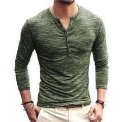 Zonbailon men’s t-shirt Fashion comfortable bottoming shirt slim fit long sleeve