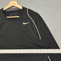 Nike Pro Fitted Long Sleeve Shirt Men Large Black Stretch Performance