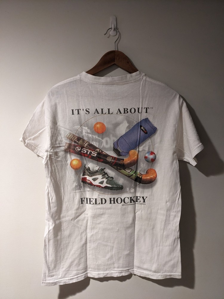Vintage Y2K It’s All About Field Hockey Sports White Medium T-Shirt