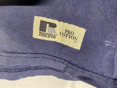 Lot of 3 Vintage 90s Russell Athletic Pro Cotton T-Shirts XL Distressed Jock Tag