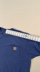 Carhartt Pocket T-Shirt Blue XL Regular Workwear Heavyweight Cotton Logo Tee