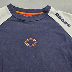 NFL Team Apparel Chicago Bears Shirt Mens Navy Blue White Orange Colorblock XL