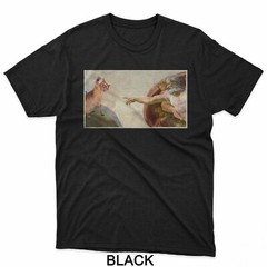 Funny Cat Slap Sarcastic Creation Of Adam Cat Meme Cat Lover T-Shirt