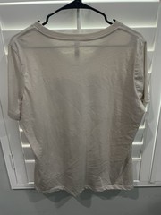Bella + Canvas Beige Chicken Graphic V-Neck T-Shirt L Short Sleeve