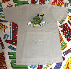 The Real GHOSTBUSTERS Cafe Ectoplasme SLIMER T-SHIRT TeeVillain 2 Movie Cartoon