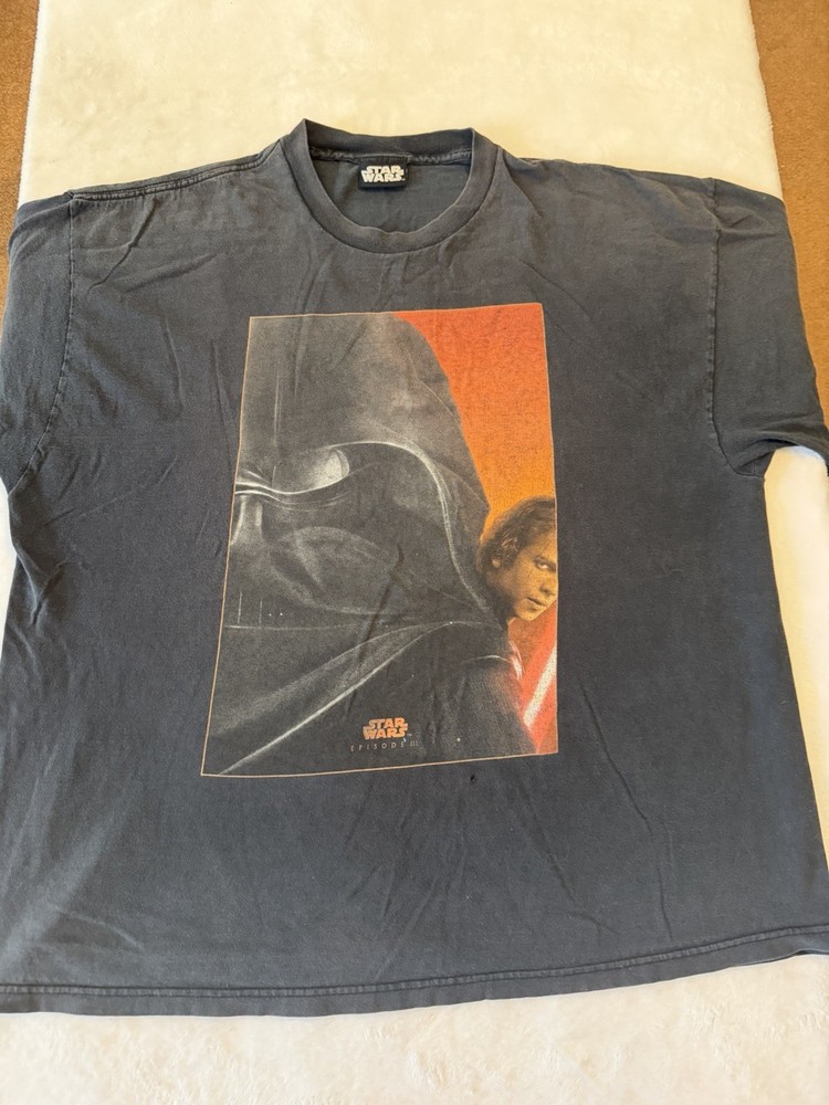 Vintage Star Wars Episode III Darth Vader Anakin Skywalker T-Shirt Black Adult L