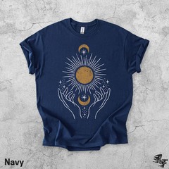 Celestial Sun Moon Mystical Comfort Tee Cosmic Galaxy Gift