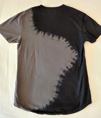 BYLT PRISM DYE TEE Size Medium Black Gray 100% Cotton Drop Cut Crew Neck SS