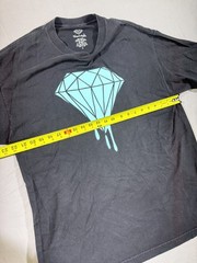 Y2K Diamond Supply Co. Black Tee with Turquoise Dripping Diamond Graphic