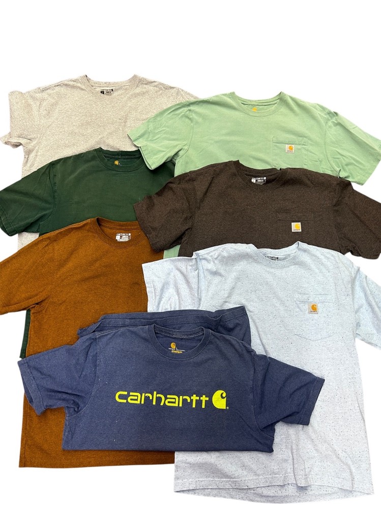 Lot Of 7 Carhartt Pocket T-Shirts Mens Large Loose Fit Mixed Colors Workwear
