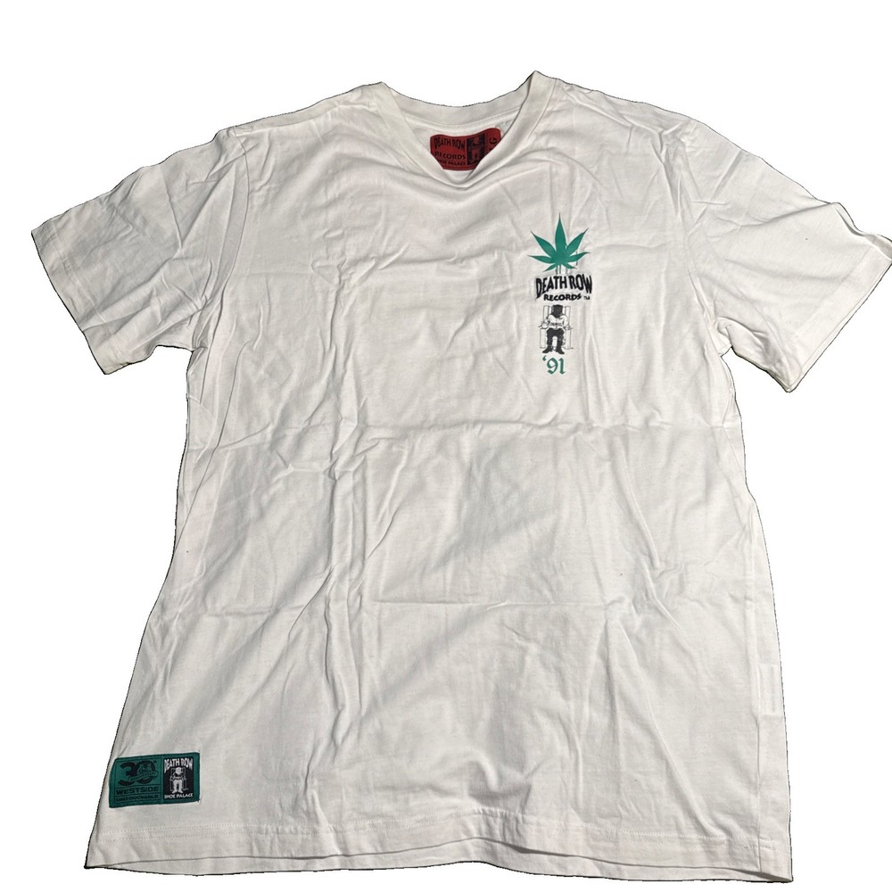 Death Row Records Shirt Men’s Size LARGE White 30th Anniversary ‘91 2021
