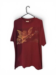 Vintage Y2K Electric Cherub Angel Guitar T Shirt XL Tultex Thrashed Grunge USA