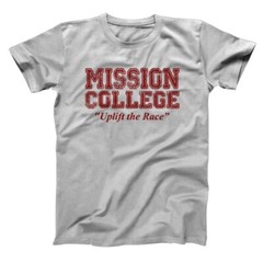 Mission College Maroon Retro School Daze Hillman Gray Basic Men’s T-Shirt