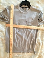 VRST Men’s Small Essential Acid Washed Pocket Tee Silver Shadow New With Tags