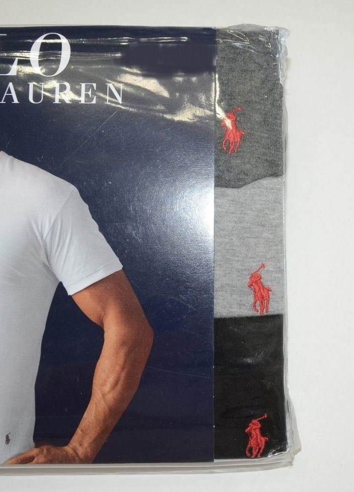 Polo Ralph Lauren Classic Crew Neck T-Shirts 3 Pcs Basic Tee Undershirt – NEW