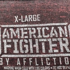 American Fighter Mens XL Front Back Graphic Long Sleeve Shirt