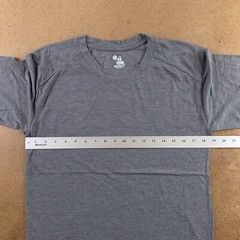 Badger Sport Adult Size Small Gray Heather Short Sleeve Crew Neck T-Shirt New