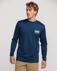 Billabong Runner Loose Fit Long Sleeve Surf Tee Navy sz Extra Large NWT