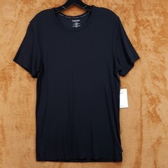 CALVIN KLEIN Shirt Mens Medium Black Pullover Crew Comfort Tee Ultra Soft Modern